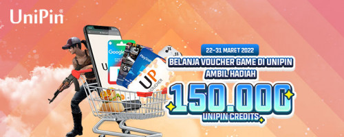 Ambil Hadiah 150.000 UniPin Credits Tiap Pembelian Voucher Game!